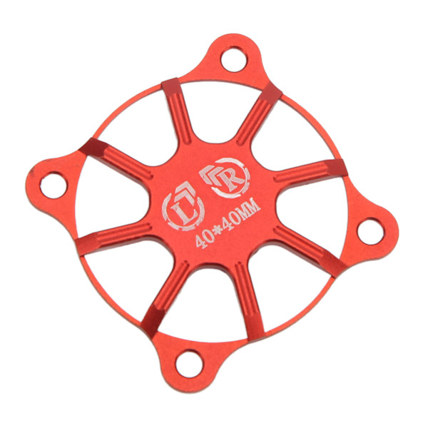 RC Køleventilatorafdækning 40x40mm Aluminiumlegering Beskyttende Tilbehørsdel til Motor Rød