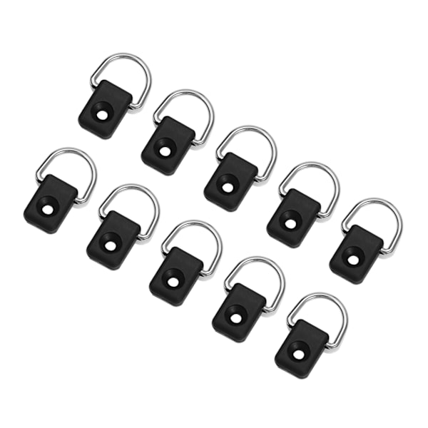 10st svart kanot kajak fiskerigg D ring med M6 skruvar för bungee kit tillbehör