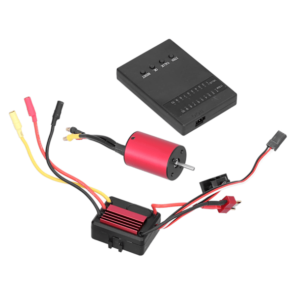 2838 3600KV 4P harjaton moottori + 35A harjaton ESC + ohjelmointikortti 1/14 1/16 RC-autoon
