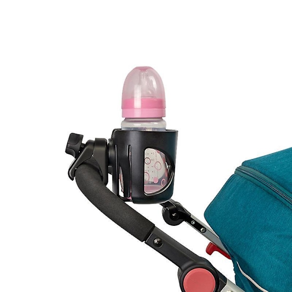 Universal 2-pak roterende kopholdere til babyklapvogne, paraplyklapvogne, barnevogne, vogne, vugger, trehjulede børnecykler, cykler og mere