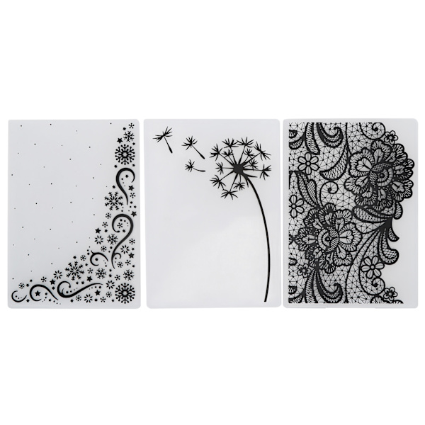 3 st. Plastpräglingsschabloner DIY Korttillverkning Scrapbooking Präglad Mall Pappershantverk Verktyg
