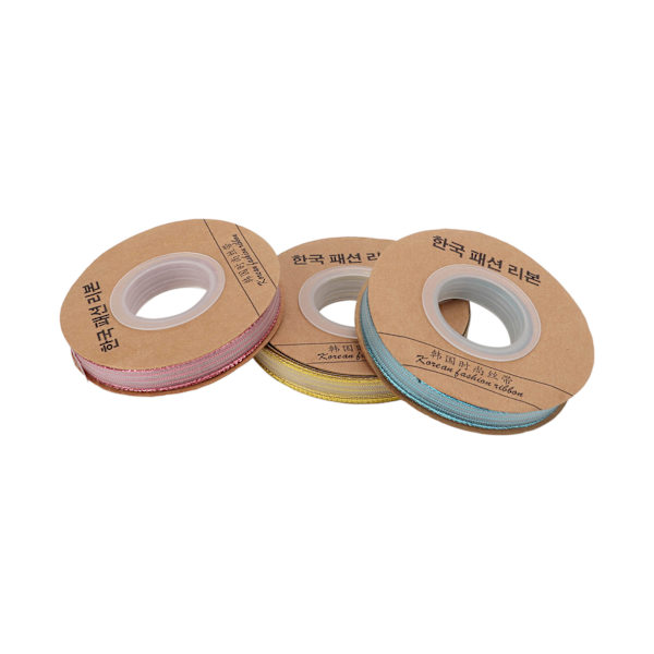 3 rullar presentglitterband 150yd 3 färger gyllene glitter jul metallband för presentförpackning hårdekoration