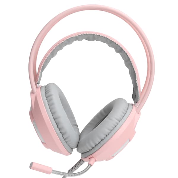 AJAZZ Over-Ear Hovedtelefoner 7.1 Stereo Lyd Støjreducerende Kablet Headset med USB-interface Pink