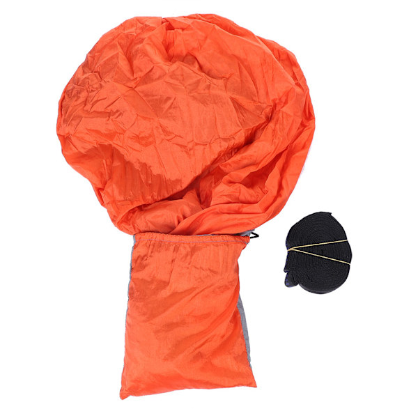 Bredda och förlänga utomhus hängande säng camping rese hängmatta sovsväng (grå + orange)