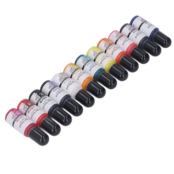 12 färger epoxihartspigment jämnt lyster DIY handgjord epoxihartsfärg för cementgips