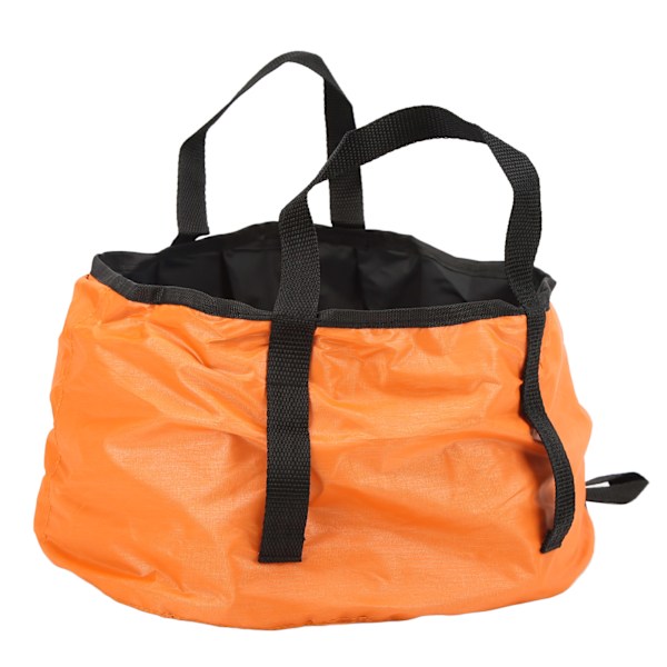 Hopfällbart utomhusfat runt robust slitstarkt fast pålitligt bärbart fat för resor camping orange