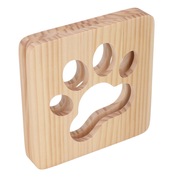 Cat Paw Nattlampa Ihåligt Mjukt ljus Ögonskydd Bärbar 3D trälampa med USB gränssnitt Nattlampa för sovrummet