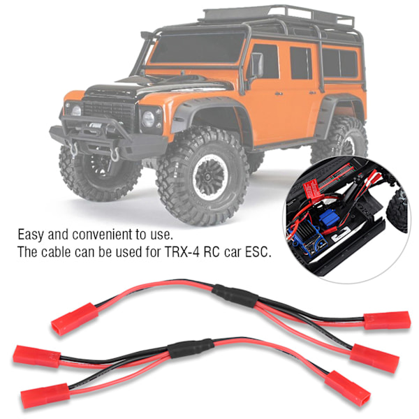 2 st JST Y-kabel Hon till Hon Kontakt Plug Ledning för TRX-4 ESC RC Tillbehör