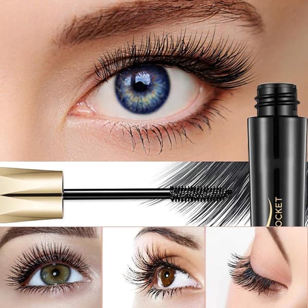 Crown Mascara 4D Glamour Mascara Smudge Proof Vanntett Langvarig Vippemascara
