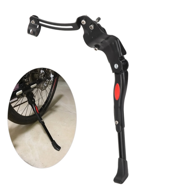 Universal aluminiumslegering Bike Side Kick Stand Foot Brace Justerbar længde til Mountainbike sort