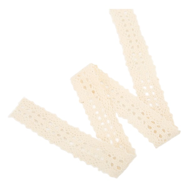 Spetskant 20 meter lång 2,3 cm bred utsökt mönster hudvänlig hållbar bred applikation vit spetsband beige