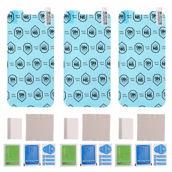 3 Set Telefonskärmsskyddsfilm PET 9H Nano Explosionssäker Skärmskydd för IPhone 13 Pro Max