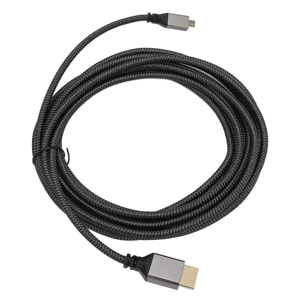 4K HD Multimedia Interface-kabel hane till hane 18 Gbps höghastighets 4K 60Hz HD stickad Micro HD Multimedia Interface-adapterkabel 5 meter