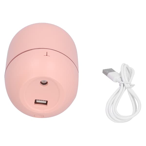 Bærbar Mini Luftfugter USB Opladning Skrivebords Luftfugter Soveværelse Luftfugter med LED Lys Pink