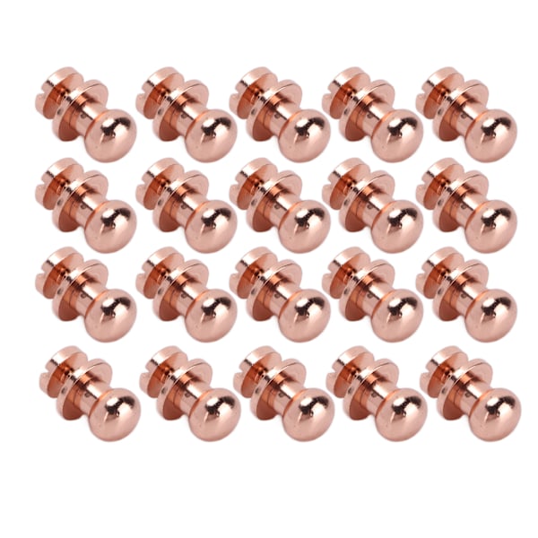 20 sæt messingnitter Anti-oxidation rosaguld bagage hardware tilbehør til pung håndtasker skoLst10x8mm