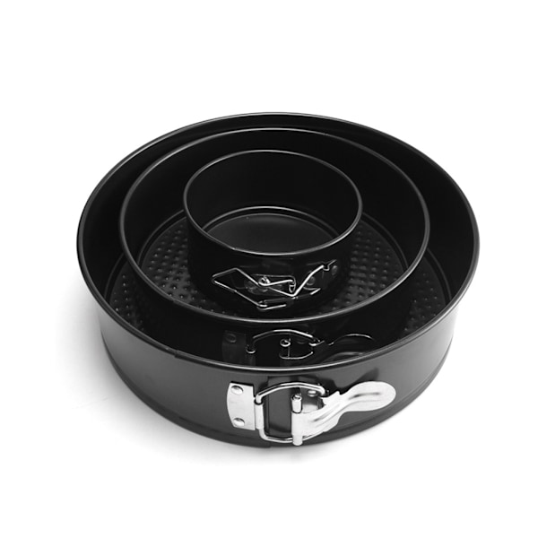 3-delad fjäderform kakform set non stick läckagesäker tårta bakform