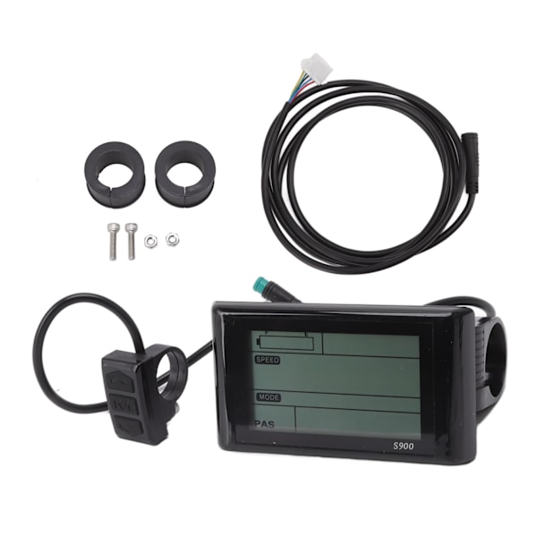 S900 Elektrisk Cykel LCD Display 24V 36V 48V Vandtæt Realtidsoptagelse til Scooter Elektrisk Cykel