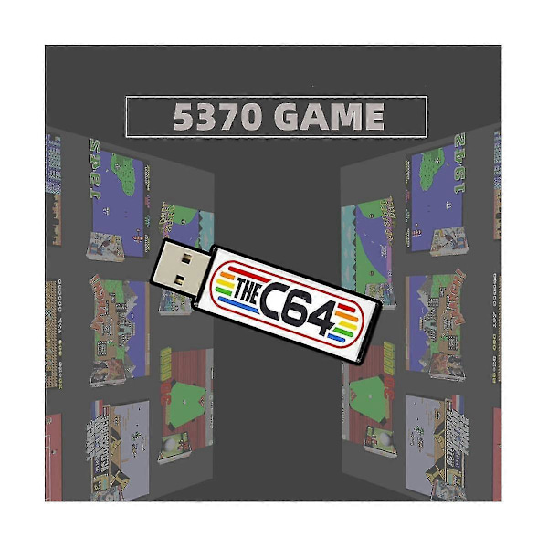 USB-stik kompatibelt med C64 Mini Retro-spilkonsol Plug and Play USB-stik U-disk Spildisk med 5370 spil