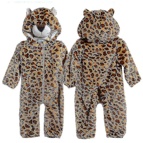 Sööt Dinosaurus Hupullinen Onesie-Puku Lapsille | Halloween Jaguar Puku (18-24 Kuukautta)