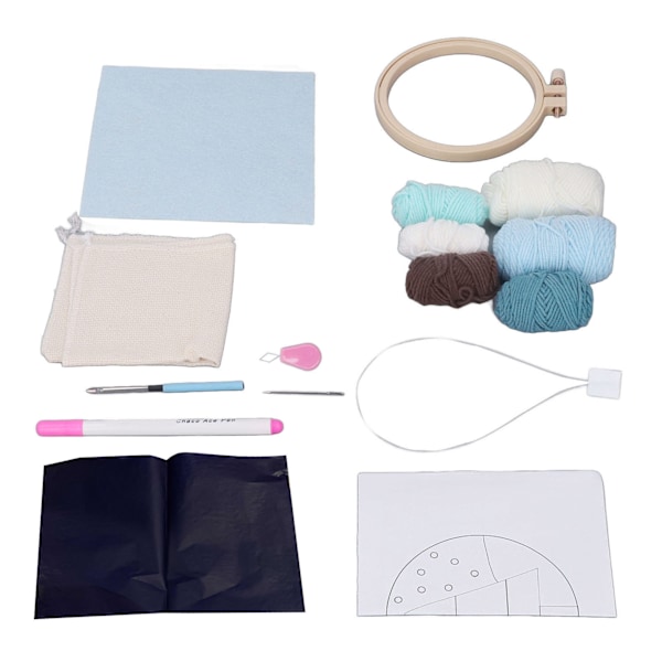Julbroderi-kit Hands On Ability Lovely Pattern Easy Operation Punch Needle Kit för nybörjare Holiday Vibes