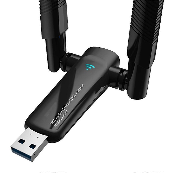 1800 Mbps WiFi 6 USB-adapter 5G/2,4 GHz netværkskort med højforstærkningsantenne