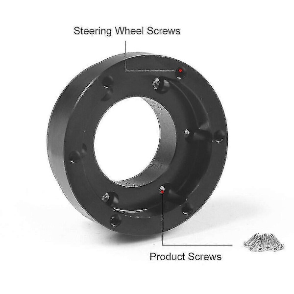 Til Logitech G29 G920 G923 13/14 tommer Racing Rat Adapterplade 70mm Zekai Sort
