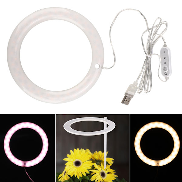 LED växtlampa 2 huvuden Full Spectrum inomhus växtlampa växt med timer