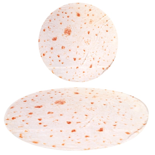 Burritos Tortilla Mønster Tæppe Flannel Blødt Komfortabelt Kast Tæppe Sengetøj Tilbehør 127cm