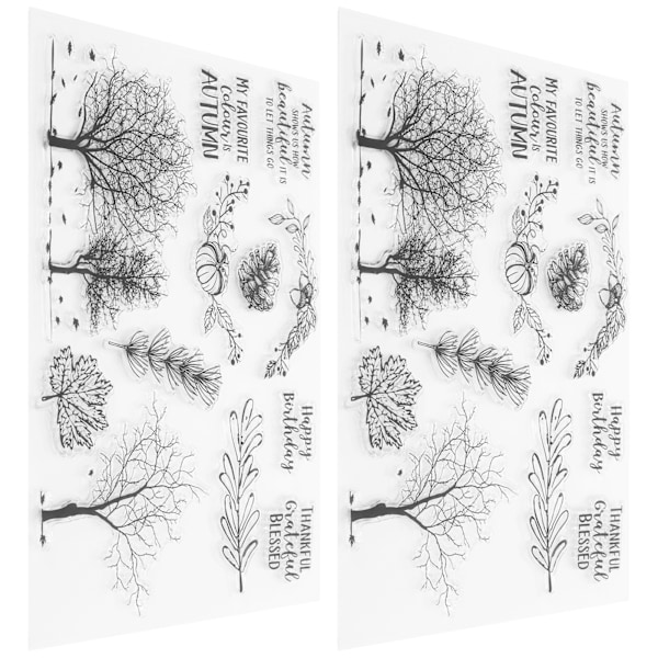 2 set transparenta stämplar TPR klara präglingsalbum DIY-hantverksverktyg med stansform