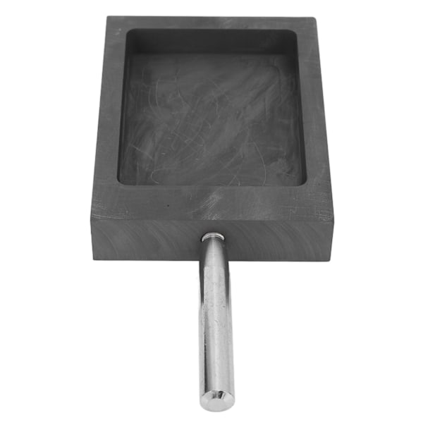 Grafittstøpeform Metall Ingot Form Digel med håndtak for smelting av raffinering Gull Sølv Kobber 4,13 X 3,15 X 0,59 tommer