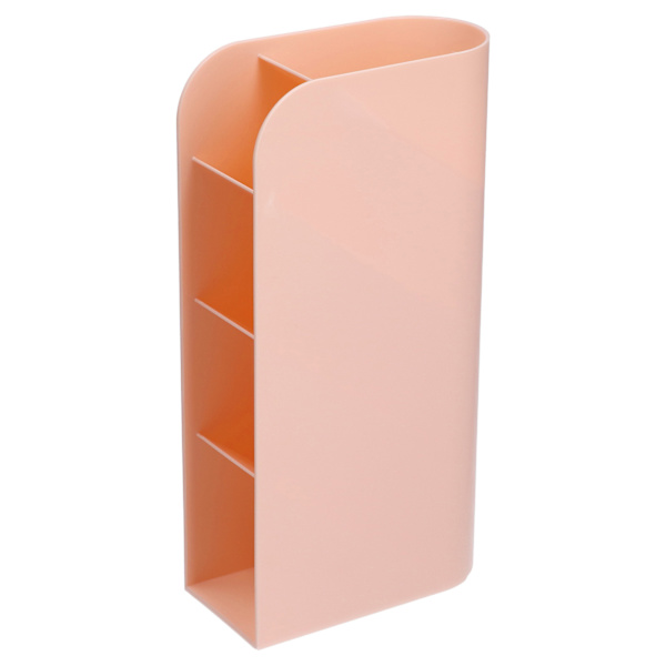Opbevaringsboks skrivebord 4 gitter multifunktionel sød pink vertikal brevpapir arrangør til studierum kontor toiletbord