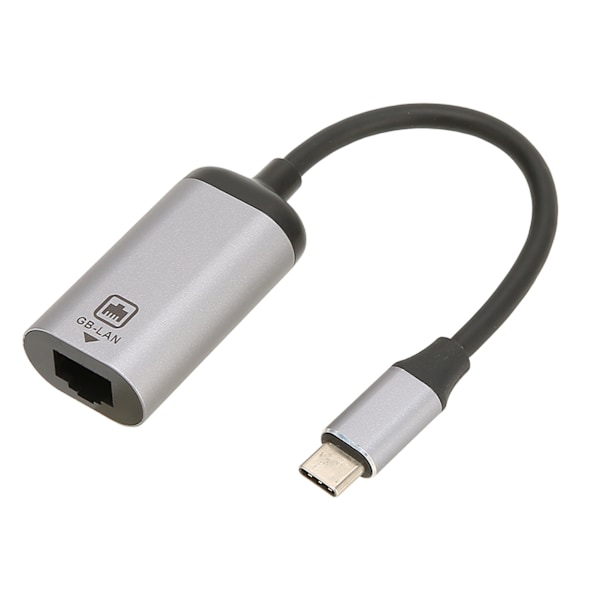USB C til RJ45 Adapter 1000 Mbps Høyhastighets Plug and Play Metallskall LAN til USB C Adapter for Bærbar PC Tablet Telefon