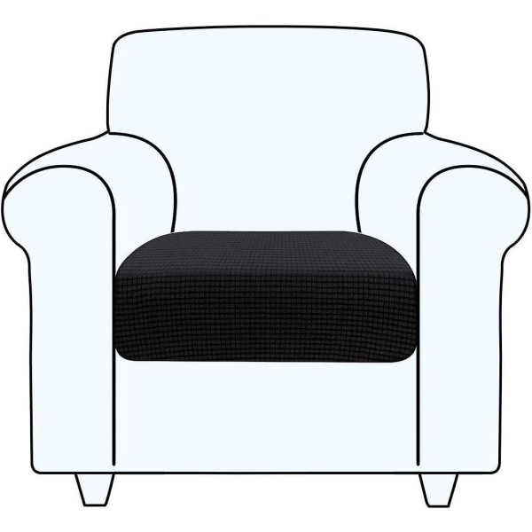 Blødt og hudvenligt sofasædebetræk - 1 stk, sort, 1 pers