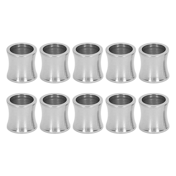10 st metalldistanspärlor 8 mm längd rostfritt stål glänsande silver distanspärlor för DIY smyckestillverkning