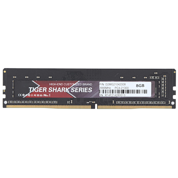 DDR4 RAM Sleek Aluminium Højtydende PCB DDR4‑2666MHz PC4‑25600 Desktop Hukommelse 8GB