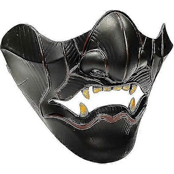 Ghost Maske Fra Tsushima Jin Sakai Cosplay Halv2-ansikt Resin Samurai Kriger Zekai