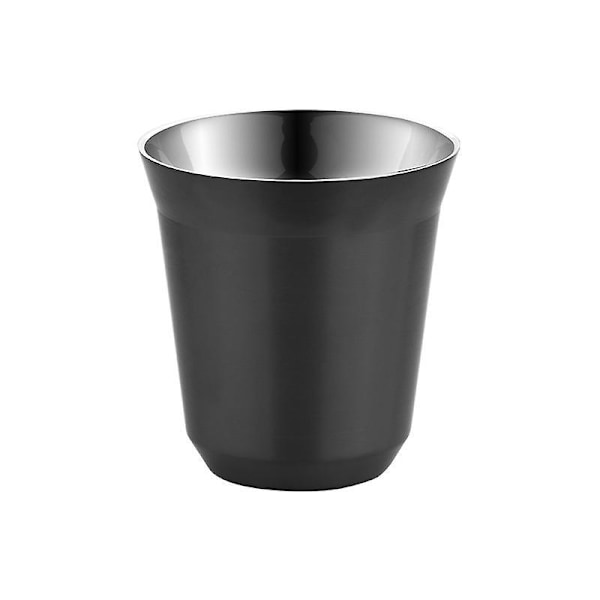 Dobbelt væggede espressokopper i rustfrit stål - Sæt af 4 (160 ml)