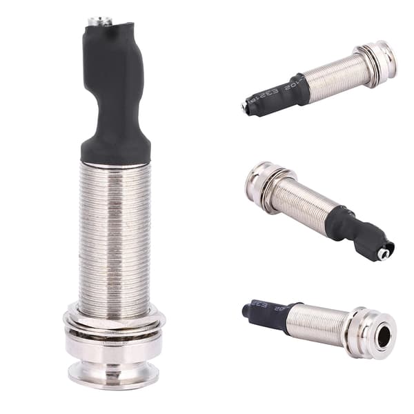 1/4\" (6,35 mm) Utgång 2,5 mm Ingång Endpin Jack för Akustisk Gitarr Inbyggd Rod Piezo Pickup