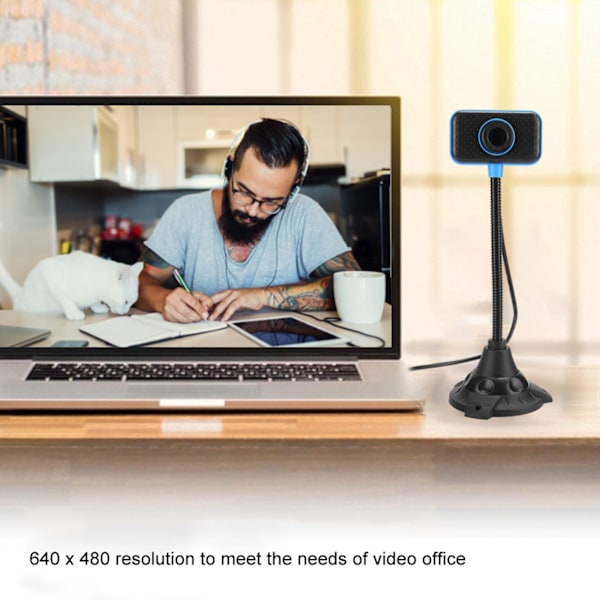 Langpolet kamera ABS 480P High Definition for Network Live Computer kontorrekvisita