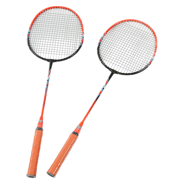 2-spelar badmintonracketset i ferroalloy integrerad för nybörjare amatör primär träning