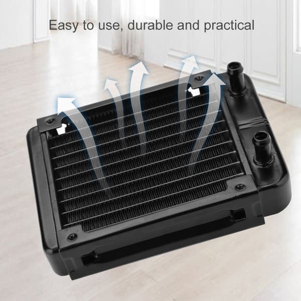 120MM Computer CPU Vandkøling Radiator Køler Køleplade 10 Rør