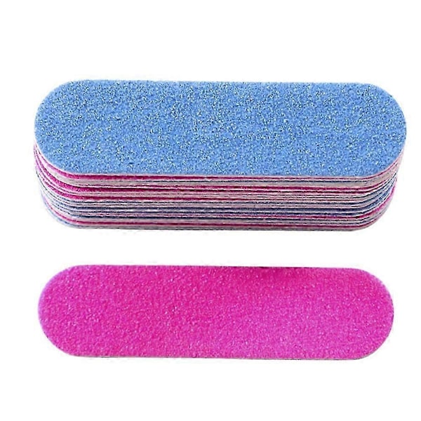 100 st Nagel Filar Dubbel Färg Trä Mini Buffer Sandpapper 180/240 Engångs Manikyrverktyg