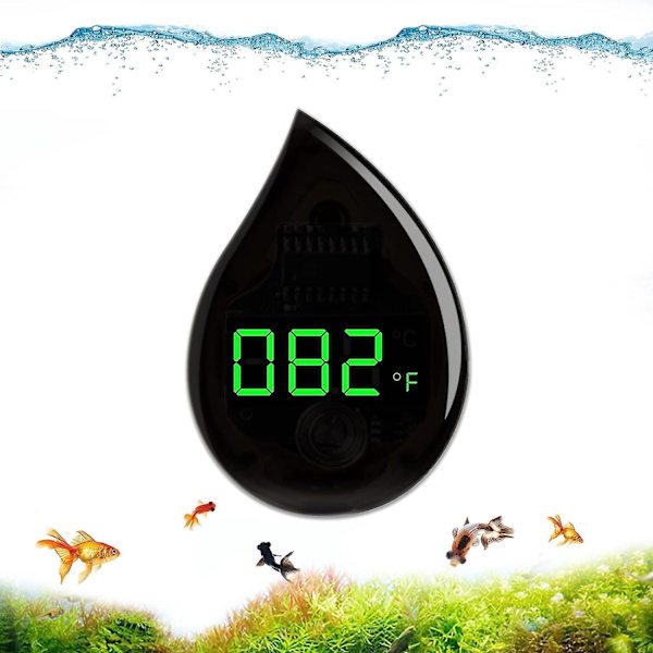 Digital Akvarietermometer med LED-klæbesensor Præcis Temperaturmåling Lavt Energiforbrug til Fiskekum