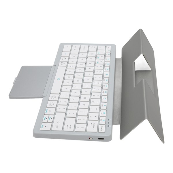 Tablet-tastaturhuse med touchpad, aftagelig samtidig driftstilstand, multifunktionelt tablethuse til Win XP, Win 7, 10, 11, sølv