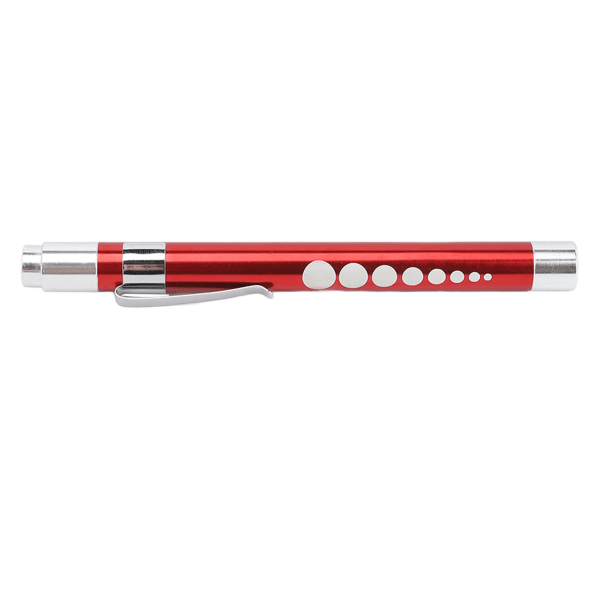 LED Penlight Hvid Belysning Konkavt Hoved Aluminiumslegering Medicinsk Pen Light for Throat Rød