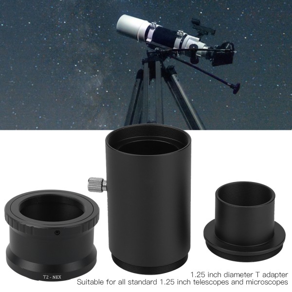 Photography Astronomical Telescope 1,25 tommers forlengelsesrøradapterring for Sony E