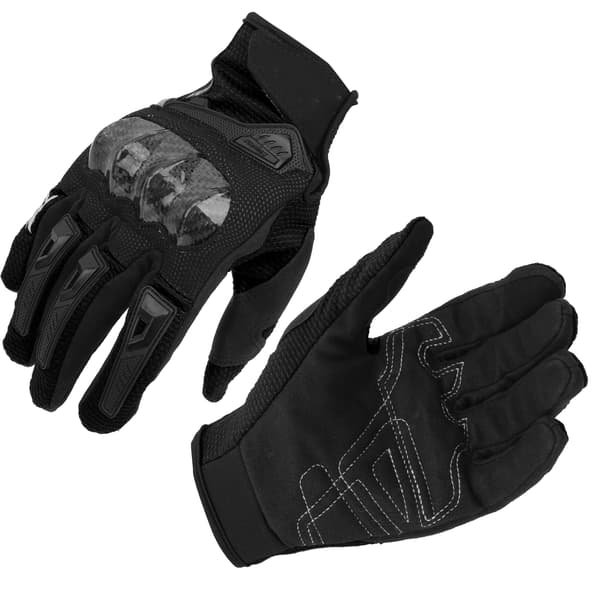 Racing Motorcykel Beskyttelseshandsker Touch Screen Fuld Finger Åndbare Ridehandsker Sort