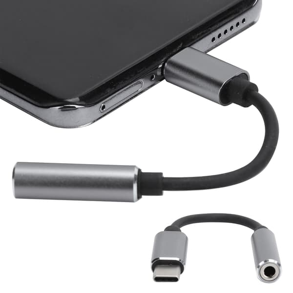 Type C han til 3,5 mm jack digitalt lydkabel hun-konverter hovedtelefonadapter
