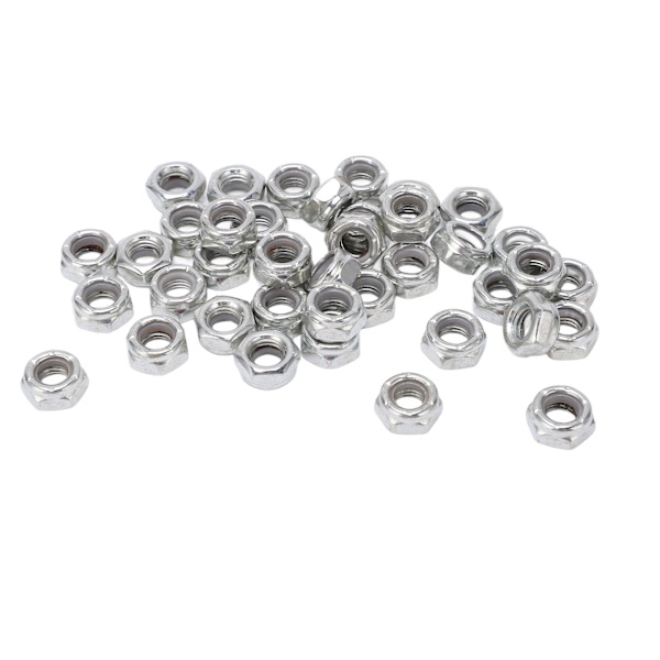40 st Skateboard Truck Muttrar Axlar Kolstål Skateboard Truck Hårdvara Kit för Skateboard Silver