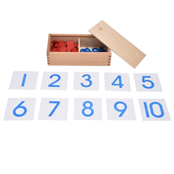 Montessori Matematik Undervisningshjälpmedel Professionell Montessori Barn Siffror och Förhandlingschips Tidig Utbildning KitProfessionell Utgåva Siffror och Chips